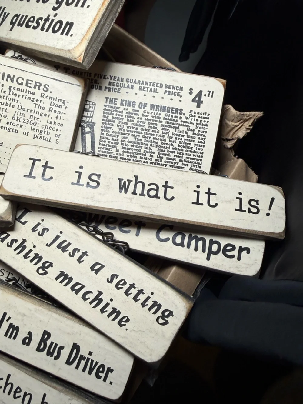 Your Choice! Wooden Rustic Quote Blocks Hanging Signs - Picture 7 of 8